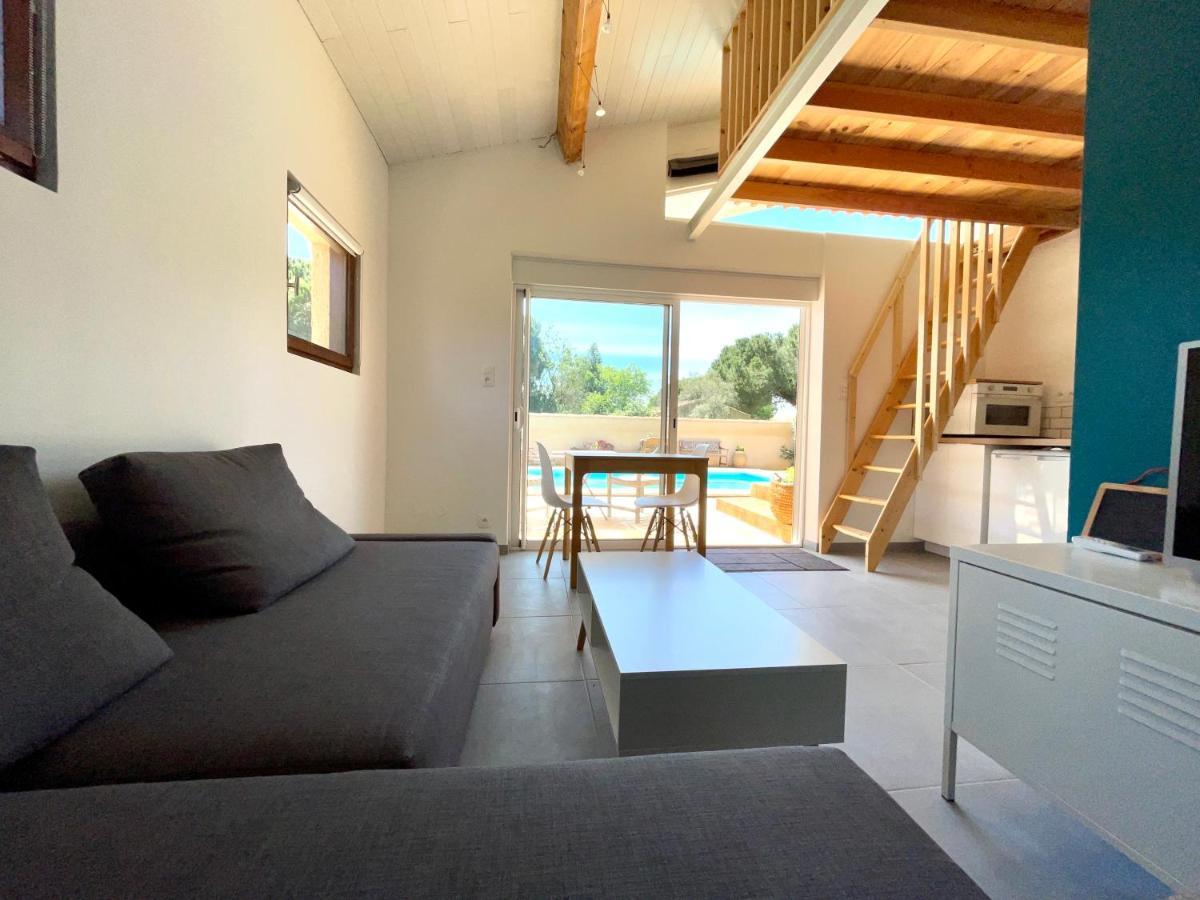 Annexe des Pins - studio gîte avec piscine&climatisation Villeneuve-lès-Béziers Extérieur photo