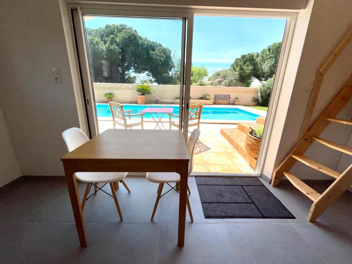 Annexe des Pins - studio gîte avec piscine&climatisation Villeneuve-lès-Béziers Extérieur photo